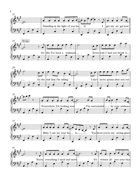 Halo By Beyonce Easy Piano Page 2