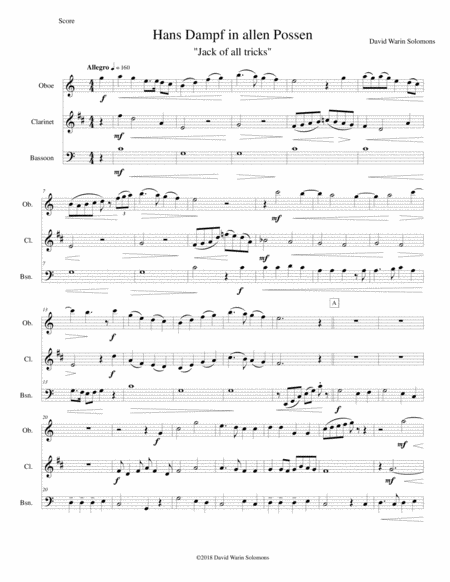 Hans Dampf In Allen Possen Jack Of All Tricks For Wind Trio Oboe Clarinet Bassoon Page 2