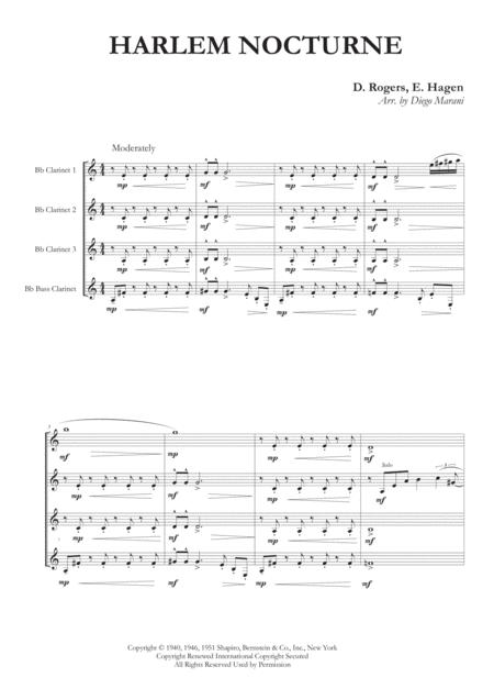 Harlem Nocturne For Clarinet Quartet Page 2