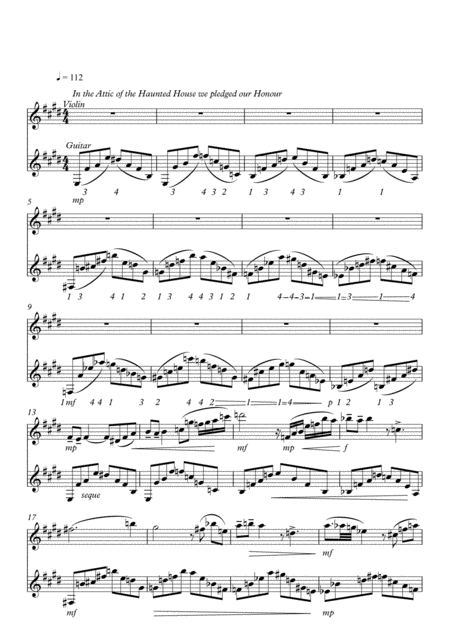 Haunted House For Violin And Guitar Page 2
