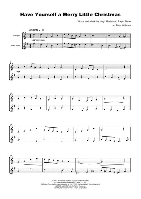 Have Yourself A Merry Little Christmas For Trumpet And Tenor Horn Duet Page 2