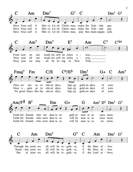 Have Yourself A Merry Little Christmas Vocal With All Lyric Versions Page 2