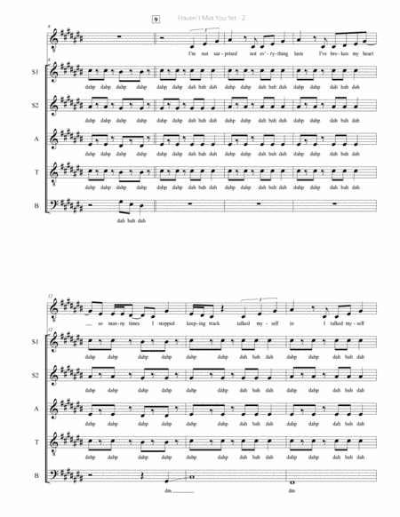 Havent Met You Yet Ssatb A Cappella Page 2
