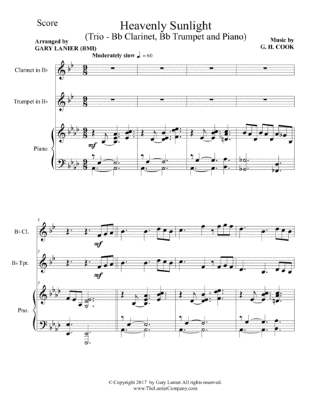 Heavenly Sunlight Trio Bb Clarinet Bb Trumpet Piano With Score Parts Page 2