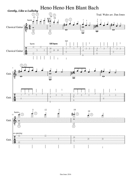 Heno Heno Hen Blant Bach For Solo Guitar Page 2