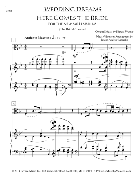 Here Comes The Bride For The New Millennium Viola Piano Page 2