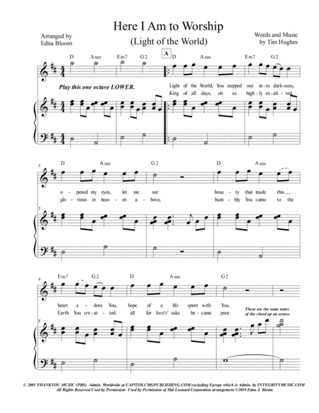 Here I Am To Worship For Violin Piano Page 2
