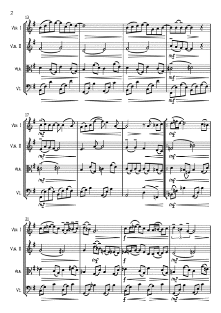 Here There And Everywhere String Quartet Page 2