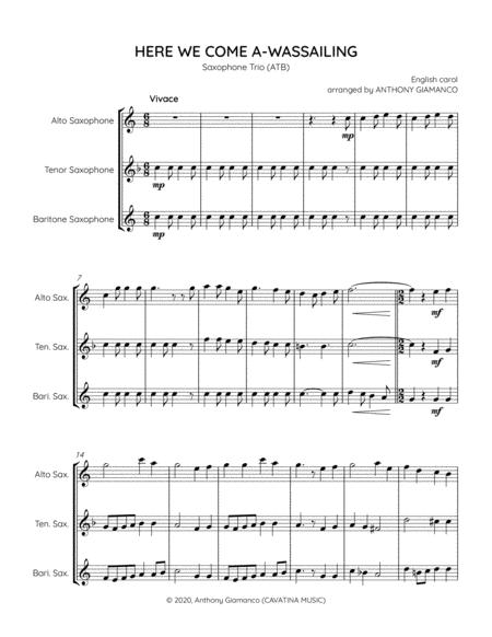 Here We Come A Wassailing Saxophone Trio Page 2