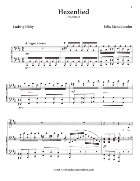 Hexenlied Op 8 No 8 B Minor Page 2