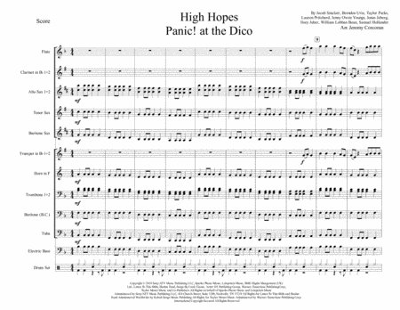 High Hopes By Panic At The Disco For Pep Band Page 2