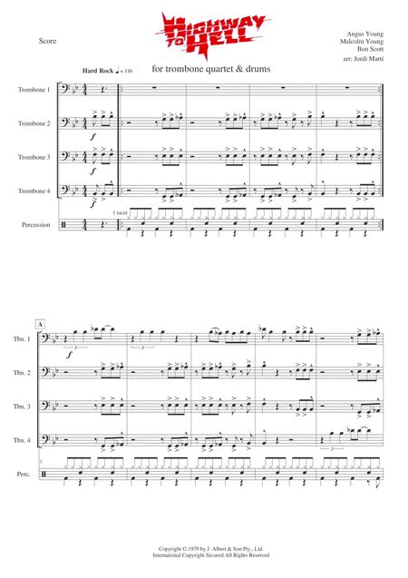 Highway To Hell Trombone Quartet Page 2