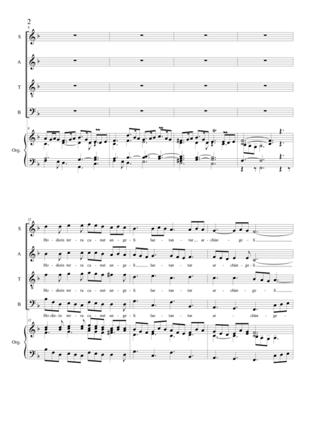 Hodie Christus Christmas Motet For Choir Satb And Organ Page 2