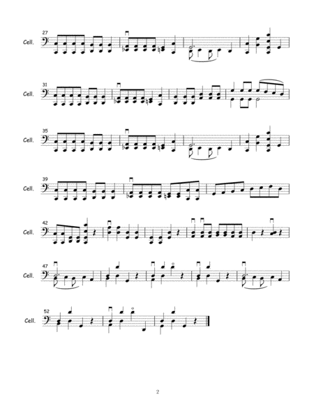 Hoedown For Solo Cello Page 2