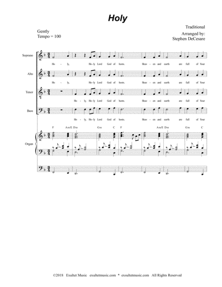 Holy From Mass Of The Immaculate Conception Satb Page 2