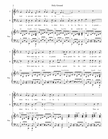 Holy Ground For 2 Part Choir Tb Page 2