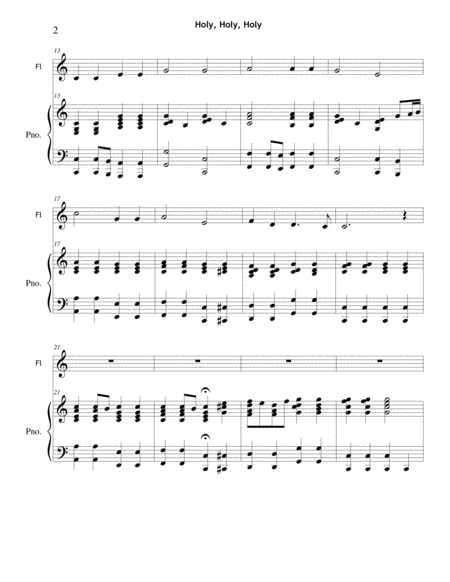 Holy Holy Holy Flute Piano Page 2