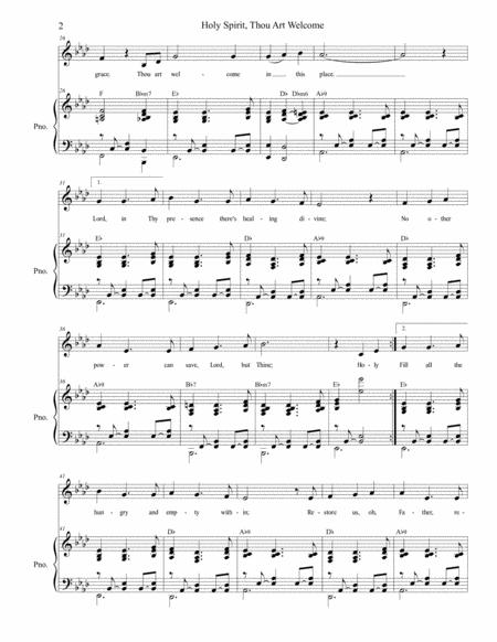 Holy Spirit Thou Art Welcome For Unison Choir Page 2