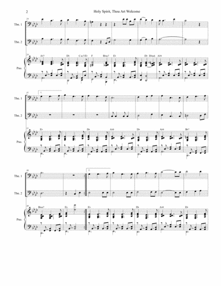 Holy Spirit Thou Art Welcome Trombone Duet Page 2