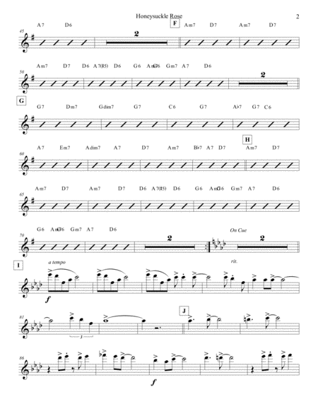 Honeysuckle Rose Violin 1 Page 2