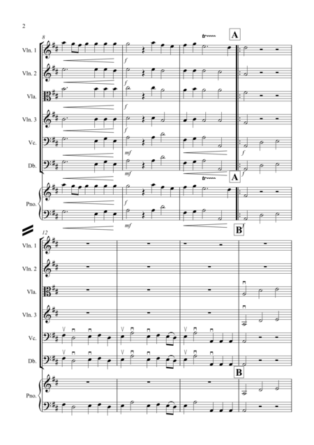 Hornpipe From Handels Water Music For String Orchestra Page 2