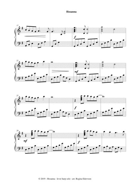 Hosanna Lever Harp Solo Page 2