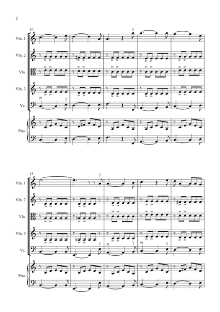 House Of The Rising Sun For String Quartet Page 2