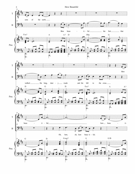 How Beautiful For 2 Part Choir Tb Page 2