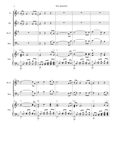 How Beautiful For Woodwind Quartet Page 2