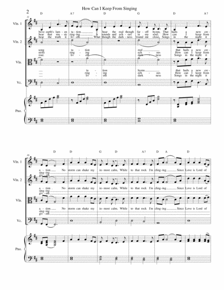 How Can I Keep From Sing Strings And Piano Page 2