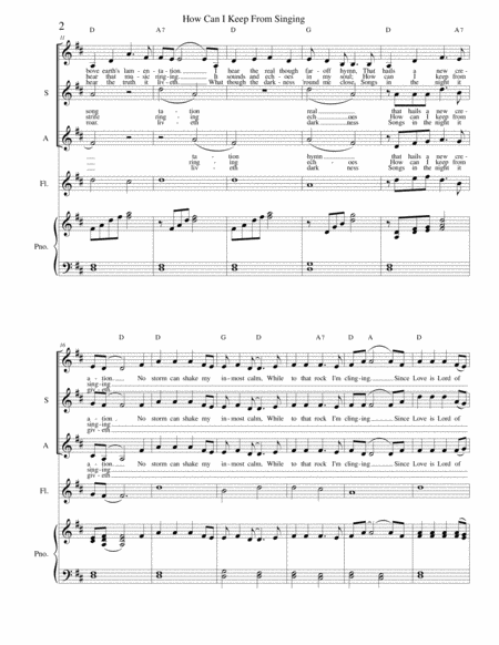 How Can I Keep From Singing Flute Trio And Piano Page 2