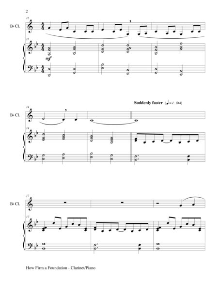 How Firm A Foundation Bb Clarinet Piano And Clar Part Page 2