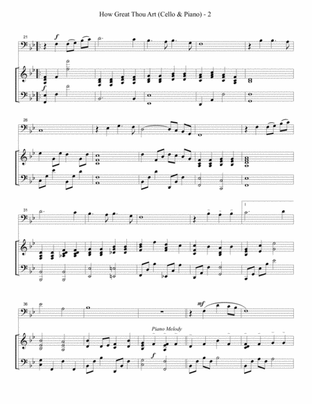 How Great Thou Art Instrumental Cello Solo Page 2