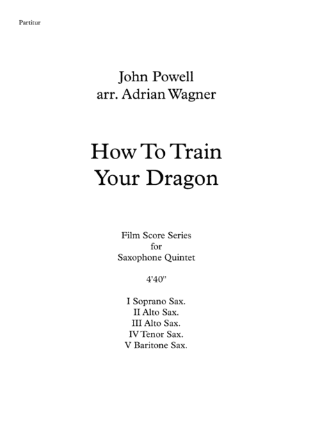 How To Train Your Dragon John Powell Saxophone Quintet Arr Adrian Wagner Page 2