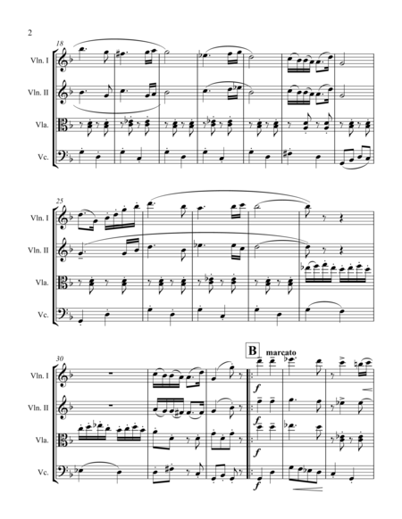 Hungarian Dance No 5 By J Brahms For String Quartet Page 2