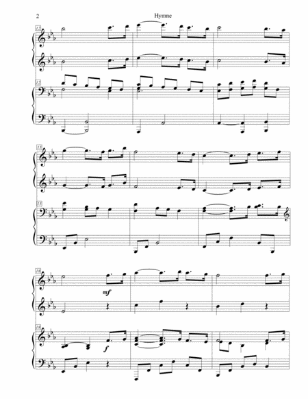 Hymne By Vangelis Piano Duet Page 2