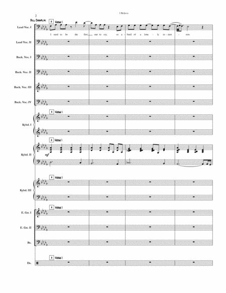 I Believe Chicago Full Score Set Of Parts Page 2