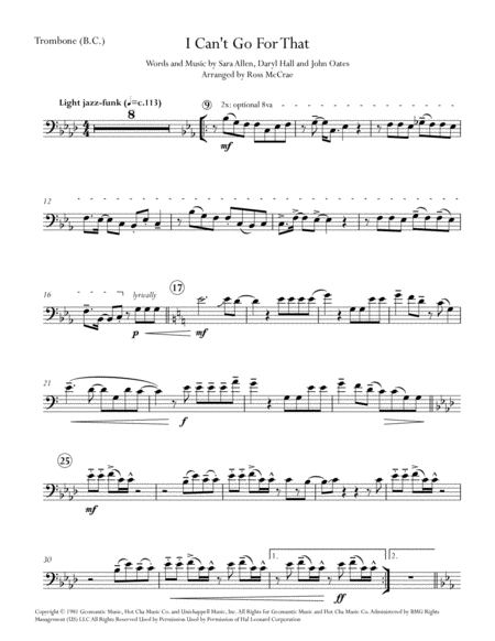 I Cant Go For That Trombone B C With Piano Accompaniment Page 2