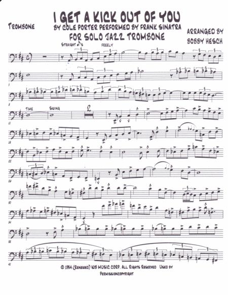 I Get A Kick Out Of You For Solo Jazz Trombone Page 2