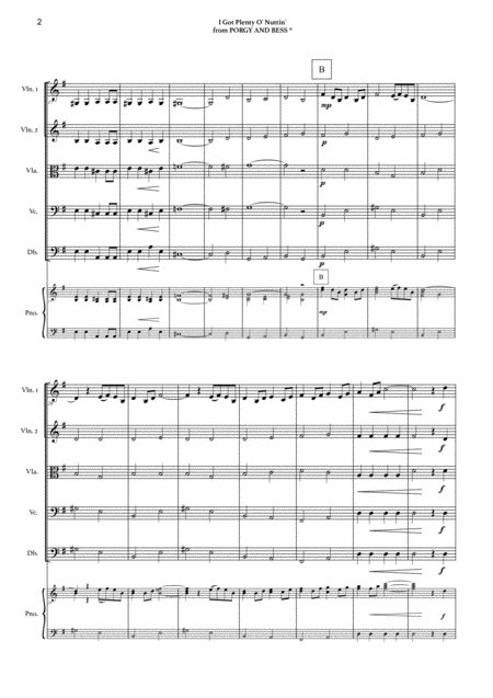 I Got Plenty O Nuttin From Porgy And Bess For String Quintet Page 2