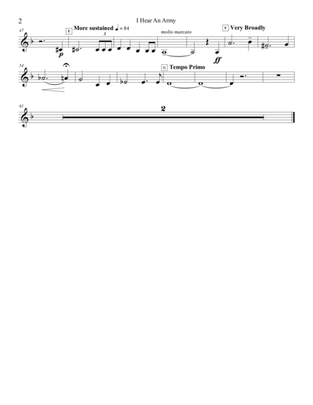 I Hear An Army For Contrabass Clarinet Solo Page 2