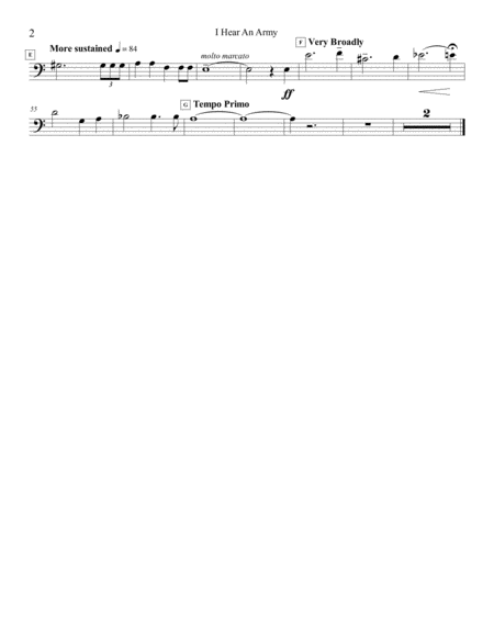 I Hear An Army For Euphonium Baritone Solo Page 2