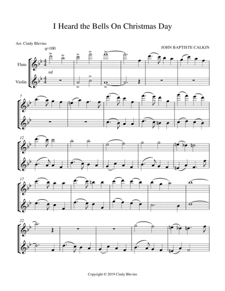 I Heard The Bells On Christmas Day For Flute And Violin Page 2