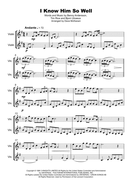 I Know Him So Well Duet For Two Violins Page 2