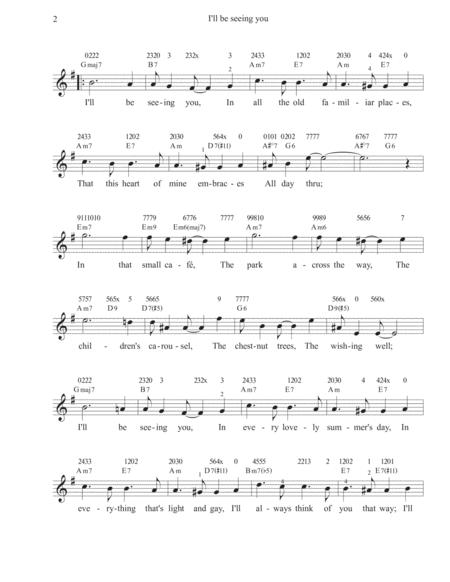 I Ll Be Seeing You Chord Melody Arrangement For Ukulele With Lyrics Page 2