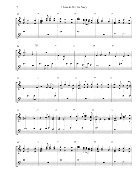 I Love To Tell The Story For 2 Octave Handbell Choir Page 2