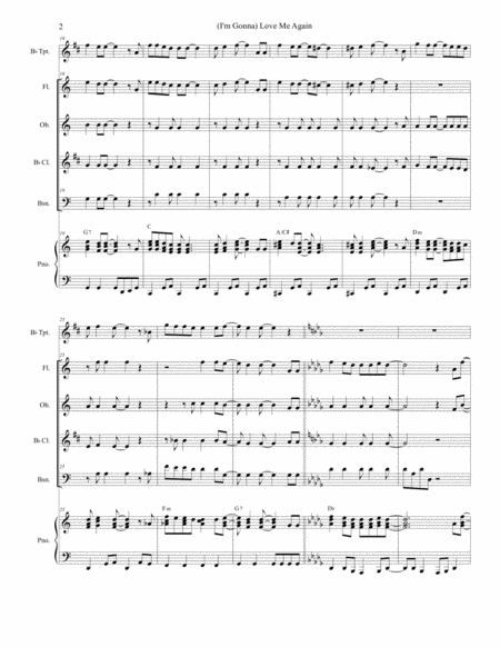 I M Gonna Love Me Again For Woodwind Quartet And Piano Page 2