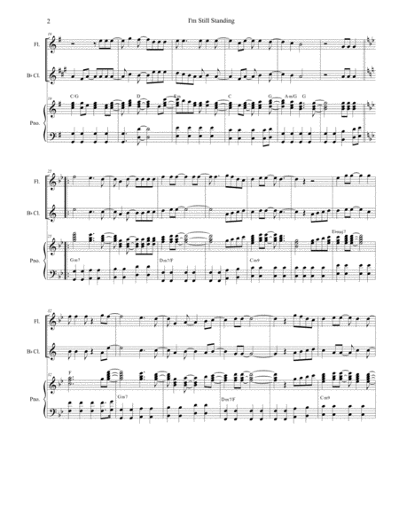 I M Still Standing Duet For Flute And Bb Clarinet Page 2