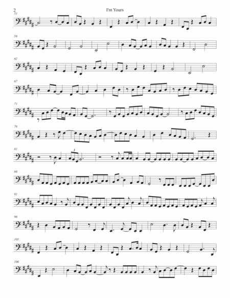 I M Yours Bassoon Original Key Page 2