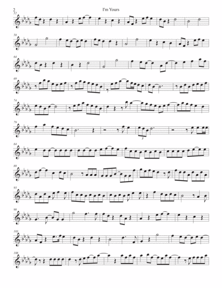 I M Yours Clarinet Original Key Page 2